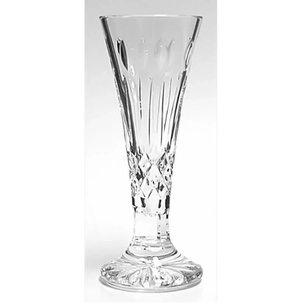 Waterford Vintage Happy Birthday Cut Crystal Bud Vase CHIPPED